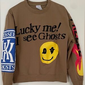 Kids See Ghosts Lucky Me Crewneck Sweatshirt - Camp Flog Gnaw - Size Small
